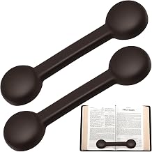 2 Pieces Weighted Bookmarks Book Weight Page Holder Rubber Book Weight Bookmark Portable Weighted Rubber Page Holder for Adults ReadingBrown