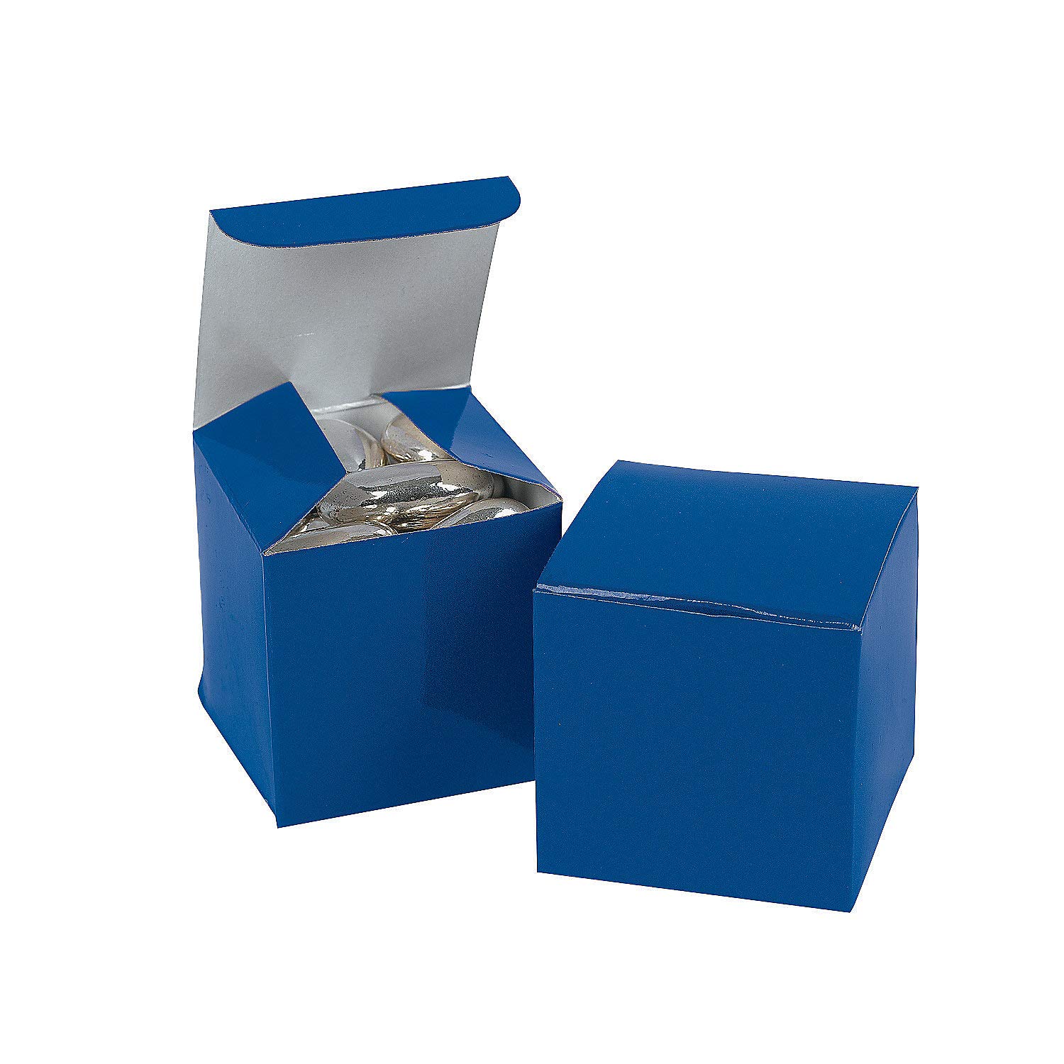 Fun Express - 2" Blue Gift Boxes (24pc) for Wedding - Party Supplies - Containers & Boxes - Paper Boxes - Wedding - 24 Pieces