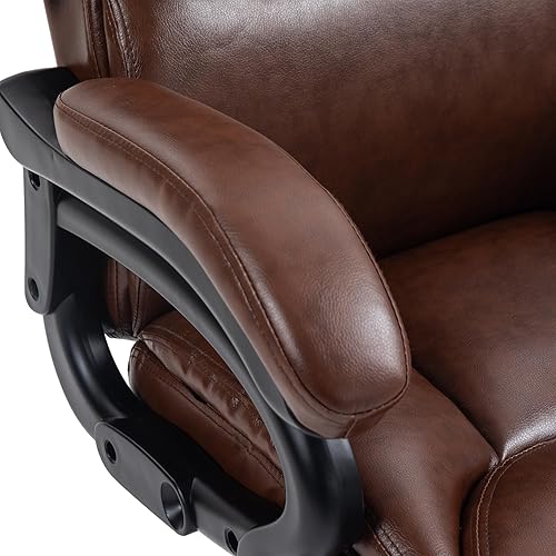 Miniatura 9 de Vinsetto Silla de oficina grande y alta de 400 libras con ruedas, silla de oficina ejecutiva, silla de escritorio para computadora de poliuretano,