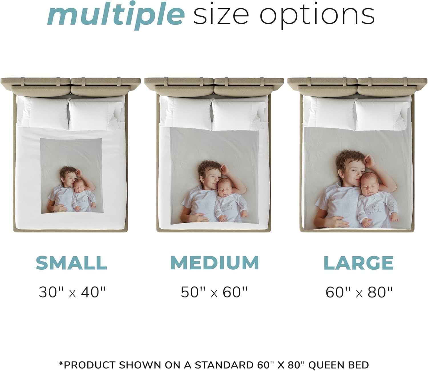 Prints Next Day – Premium Lightweight Custom 1-Photo Premium Lightweight Fleece Throw Blanket – Soft Personalized Blanket for Kids Birthdays and Holidays – Printed in America - 60" x 80"