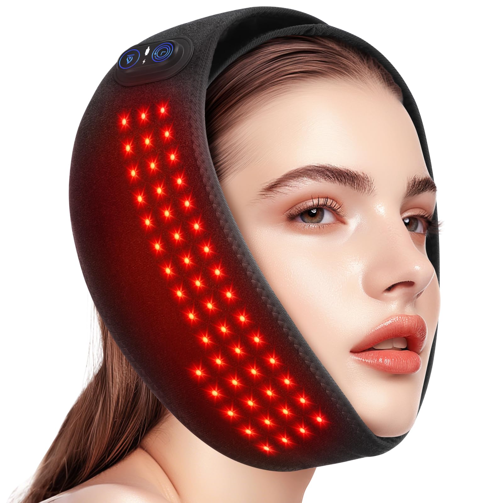 Photo 1 of ROHVEMJ Cordless TMJ Jaw Heating Pad with Red Light
