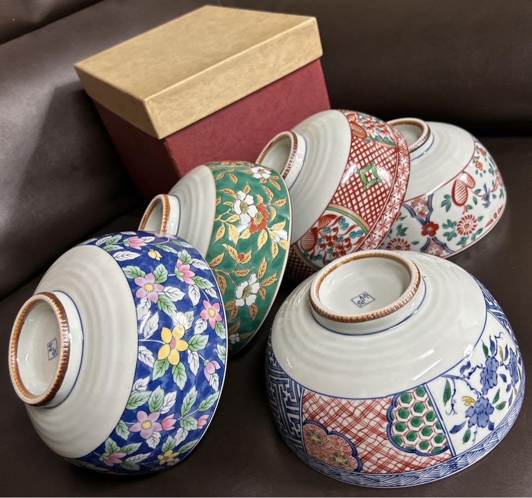 Amazon.co.jp: 三洋陶器 林斎 五色赤絵多用丼揃 5客セット : ホーム