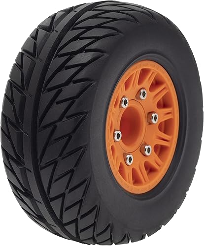 Miniatura 7 de DKKY 110 Short Course Truck Tires Buggy Neumáticos de goma 0.472 in 0.551 in 0.669 in Acoplador para Slash Arrma Redcat (naranja)