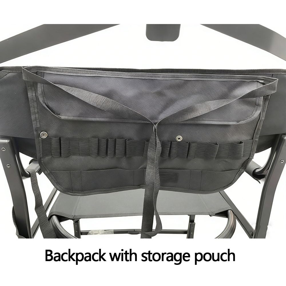 Folding Director Chair Sedia da Regista Portatile for truccatori con tavolino Laterale,portabicchieri,Sedia Parrucchiere Pieghevole e Leggera for saloni di Trucco,Cinema