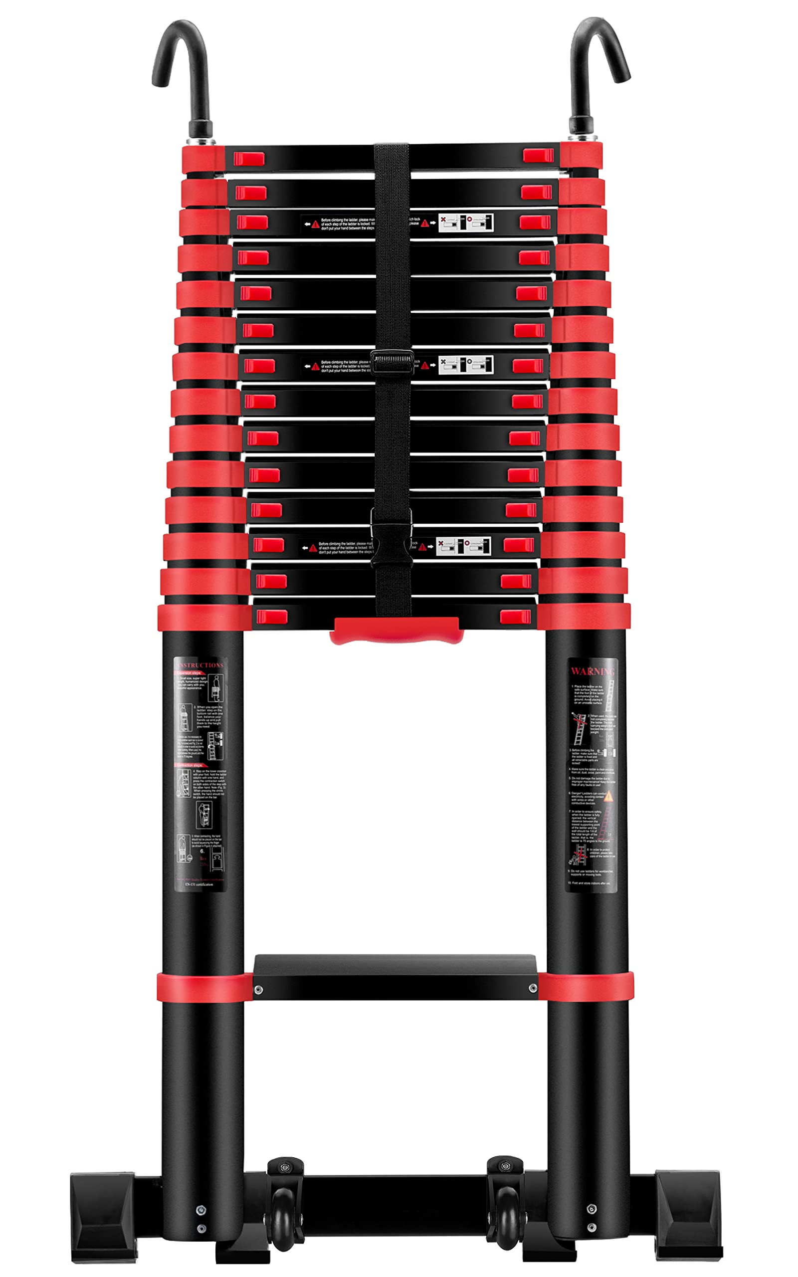 Buy HINXIETIE 18.5FT Telescoping Ladder, Aluminum Telescopic Ladders