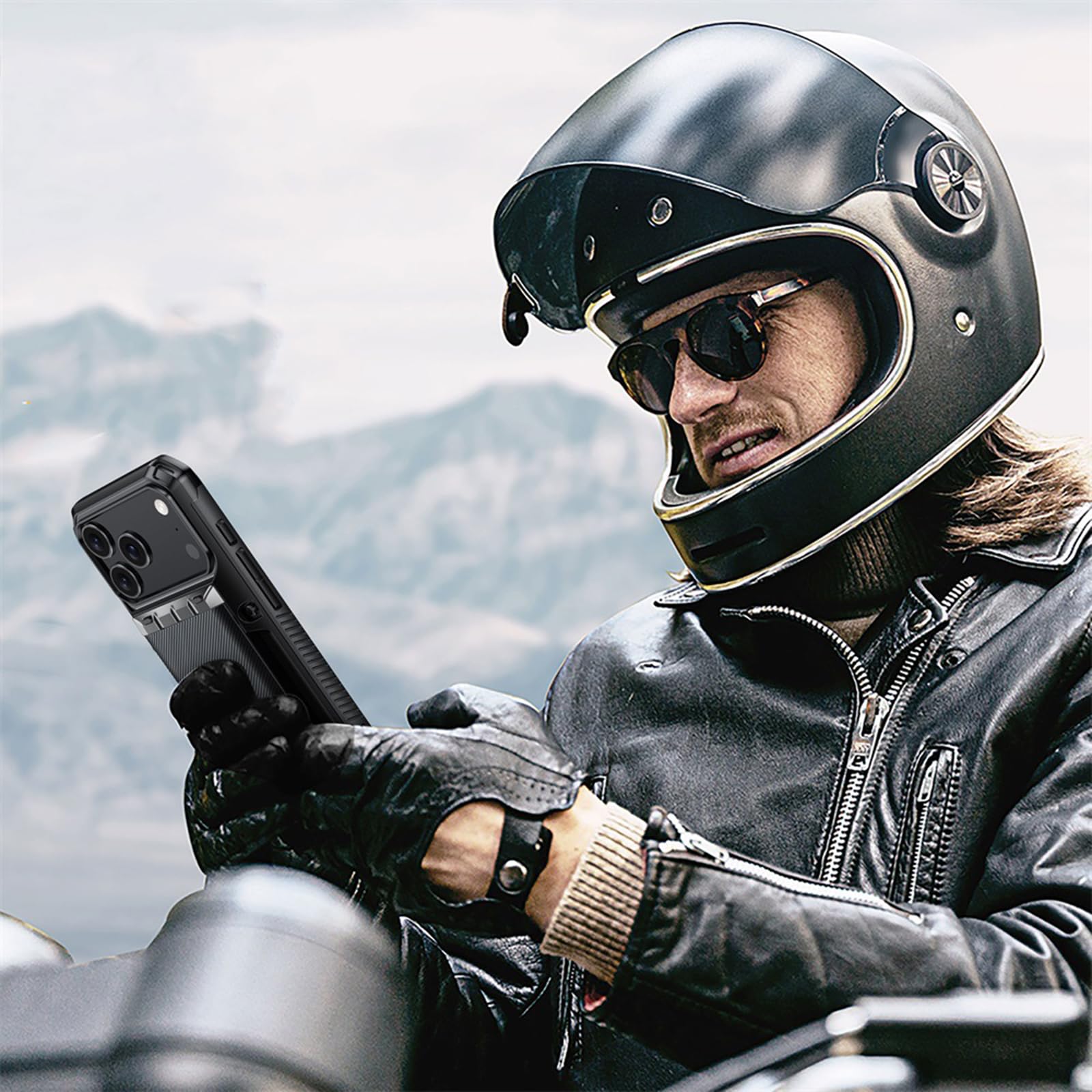 Stoßfeste Hülle für iPhone 17 Pro Max/17 Pro/17 Air/17, Schieben Kartenhalter Handyhülle Kratzfest rutschfeste Schutzhülle,Schwarz,17 Pro