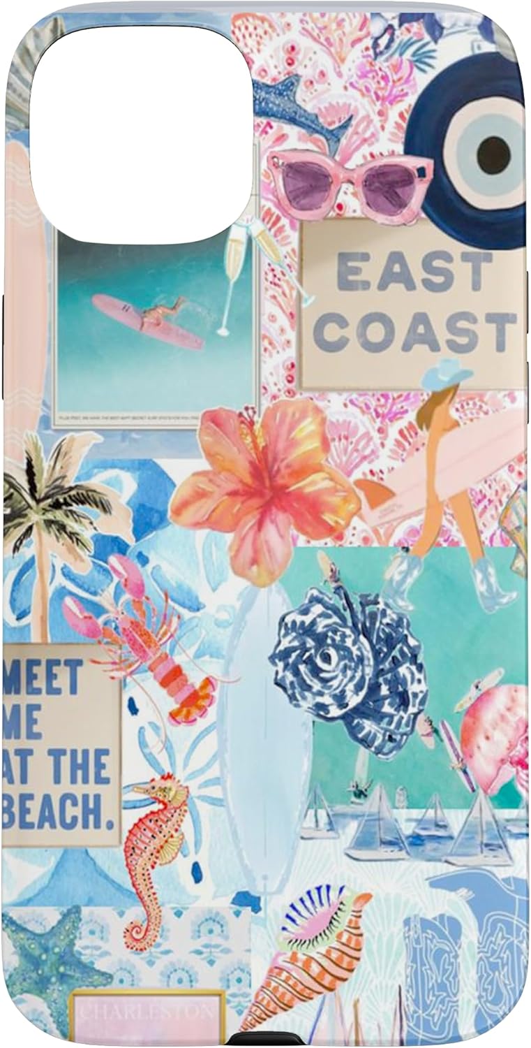 Retro Girly Beachy Costal Life Summer Collage Case for iPhone 11