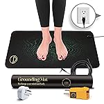 Grounding Mat for Feet (13x29in) - Earth Connected Wellness for Pain Relief, Muscle Tension & Relaxation - Travel Size Grounding Pad with Outlet Tester by Earth and Moon