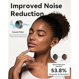 Ear Plugs for Sleeping - Noise Reduction Soft Silicone Earplugs, 2 Pairs Reusable Hearing Protection Earplugs for Noise Sensitivity, Sleep,Snore,Travel,Sound Reduction Noise Cancelling -(Black-Silver)