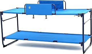 Hi-Gear Duo Bunk Beds for Adults, Teens, Kids, 2 People, Portable, Folding, Collapsible, Steel Frame, Easy to Assemble, Ideal for Camping, Festivals and Sleepovers, includes Carry Bag, Blue