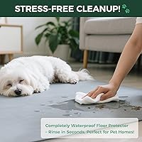 Vista 5 de FXW Tapete protector de suelo de mascotas ultra impermeable y tapete para debajo de la jaula del perro, resistente y fácil de limpiar, para FXW