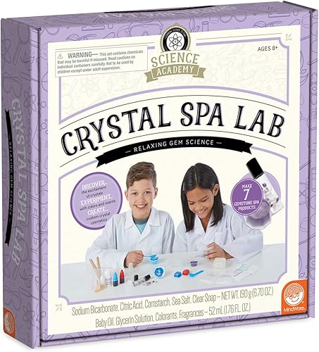 MindWare Science Academy Crystal Spa Lab - Niños y adolescentes crean 3 regalos de spa con nuestro kit de ciencia de 19 piezas - Un kit creativo de disponible en Yaxa Costa Rica