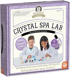 MindWare Science Academy Crystal Spa lab - Kids & Teens Create 3 spa Gifts with Our 19pc Science kit – A Creative DIY Chemistry kit for Both Boys & Girls – Great Gift for Children & Teenagers