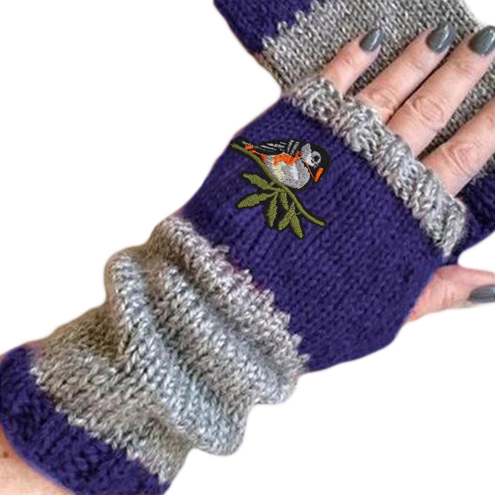 Acquista Eleganti Guanti Da Donna Ricamo Uccelli Guanti Lavorati A Maglia Senza Dita Guanti Invernali In Italia A Partire Da 7.45 - Foto 11