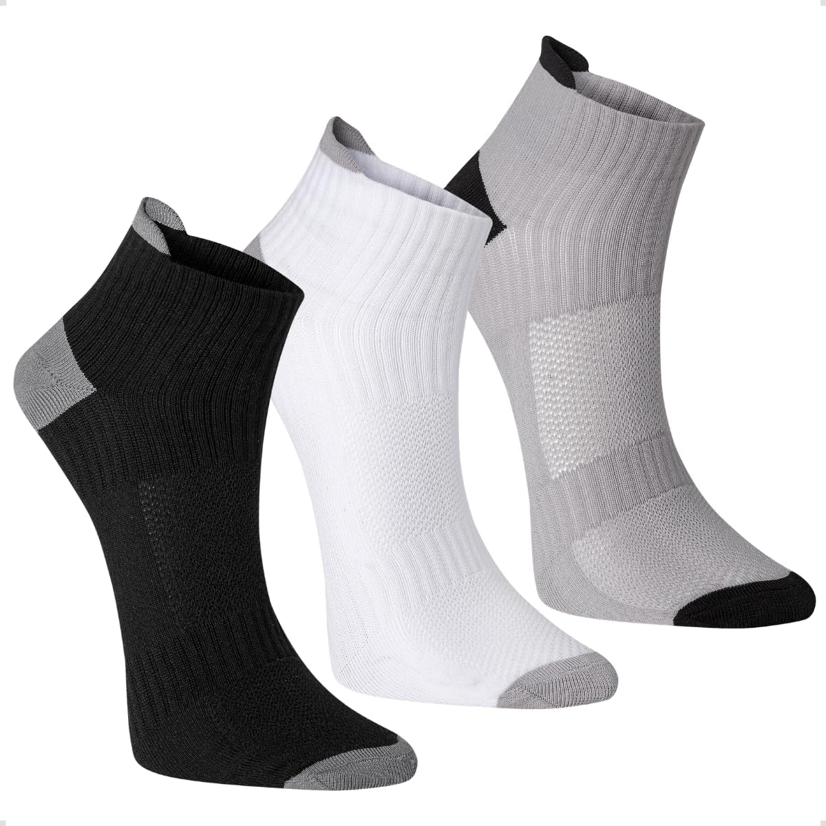 Kit 3 Pares Meia Performance Poliamida Unissex Cano Curto Soquete Esportiva Corrida Ciclismo