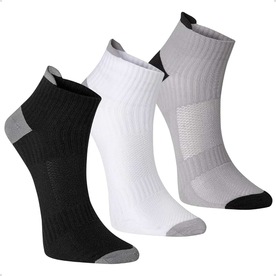 Kit 3 Pares Meia Performance Poliamida Unissex Cano Curto Soquete Esportiva Corrida Ciclismo