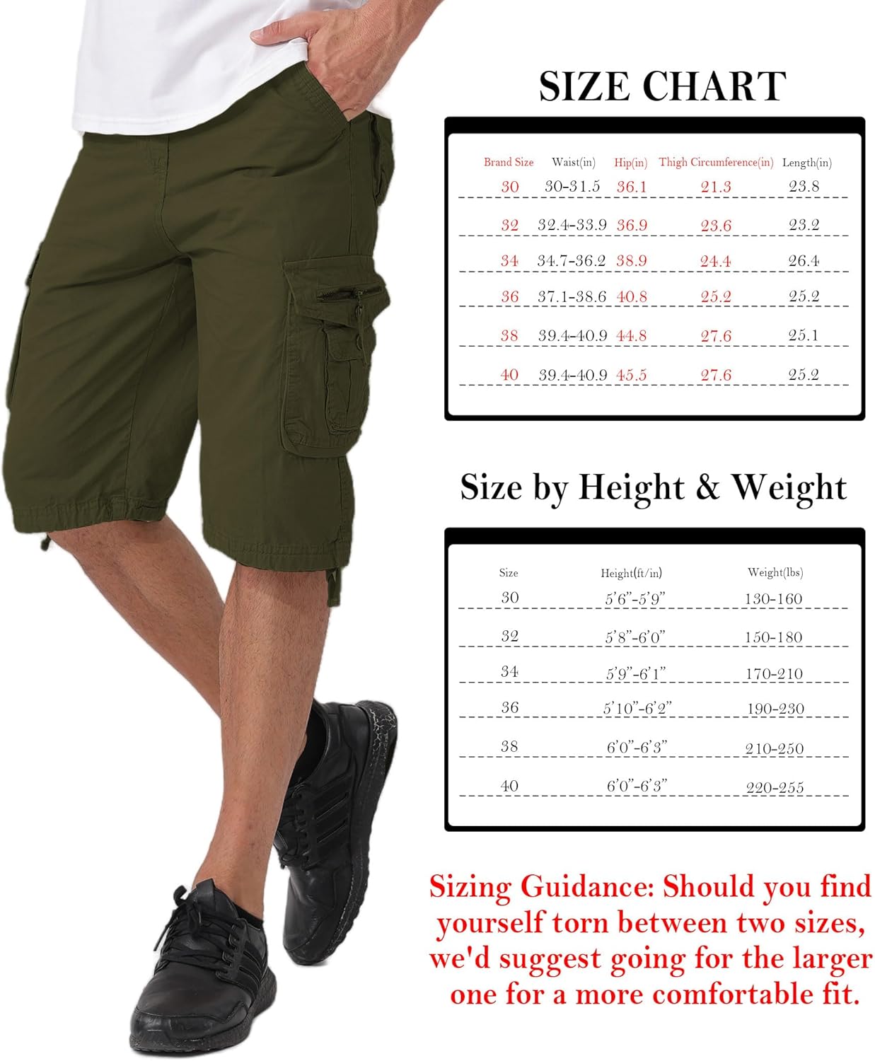 Men's Twill Cargo Shorts - Multi - Pocket, Lightweight & Durable, Ideal for Outdoor Activities - Image 6