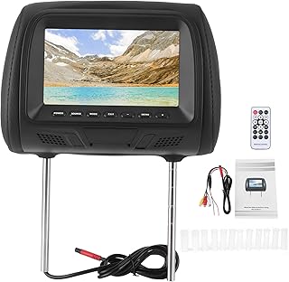 Assento De Carro Para Trás MP5, Monitor De Encosto De Cabeça Do Banco Traseiro, Reprodutor Multimídia, MP5, Encosto De Cabeça, Display LCD De 7 Polegadas, Suporte, Amplificador USB