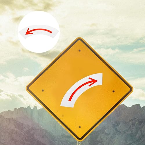 Miniatura 4 de Angoily Sticker Indicator Decal Directional Sign Adhesive Floor Decal Marking Arrows Safe Road Instructions Sticker