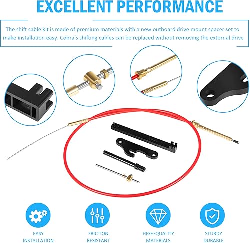 Miniatura 4 de USSKYBOY Kit de montaje de cables de cambio para Cobra 1986-1993, juego de juntas de montaje de herramientas de ajuste para Cobra 987661 Sierra