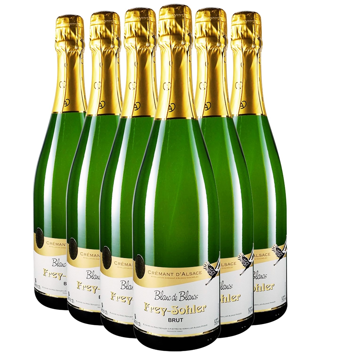 Crémant d'Alsace bianco de Blancs BRUT - Frey-Sohler - DOP - Alsazia - Francia - Vitigni Pinot Auxerrois,Pinot Blanc - 6x75cl