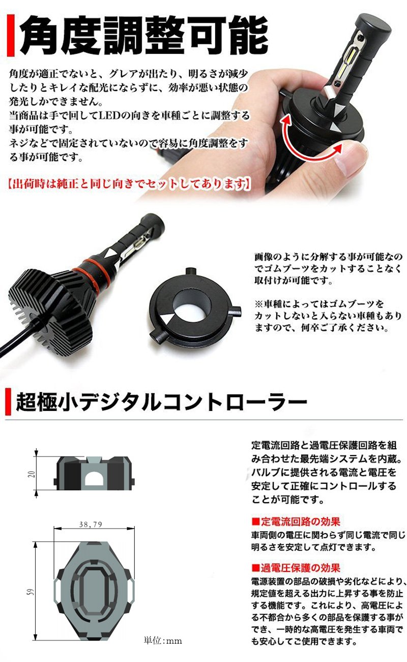 | e-auto fun HB4 LED ヘッドライト 車検対応 CREE社製