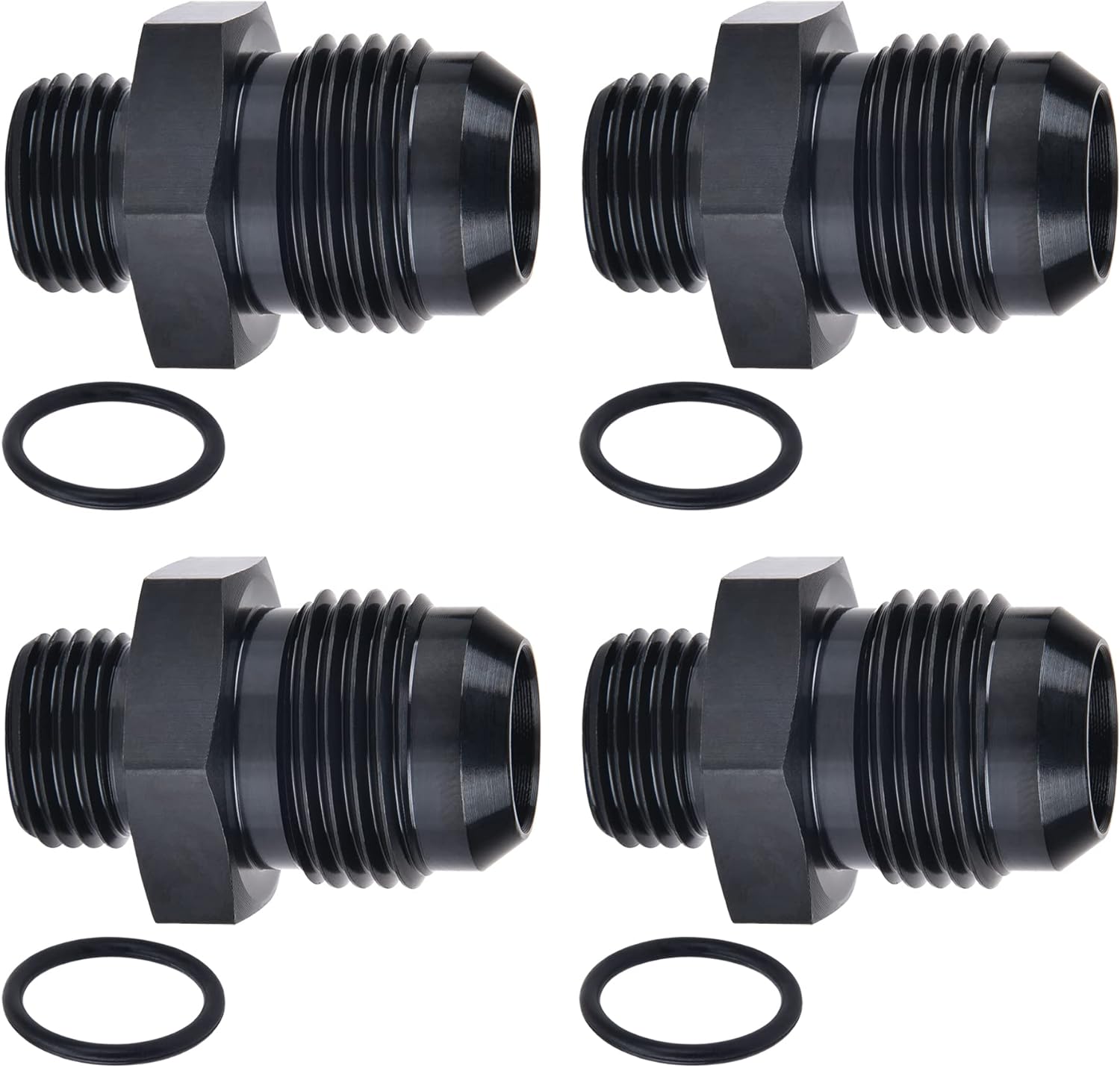 Ap Grading Adaptador De Acoplamiento Giratorio Recto De Aluminio Negro De 6an Hembra A 6an Hembra 2 Unidades 88393208 Vias Escala N