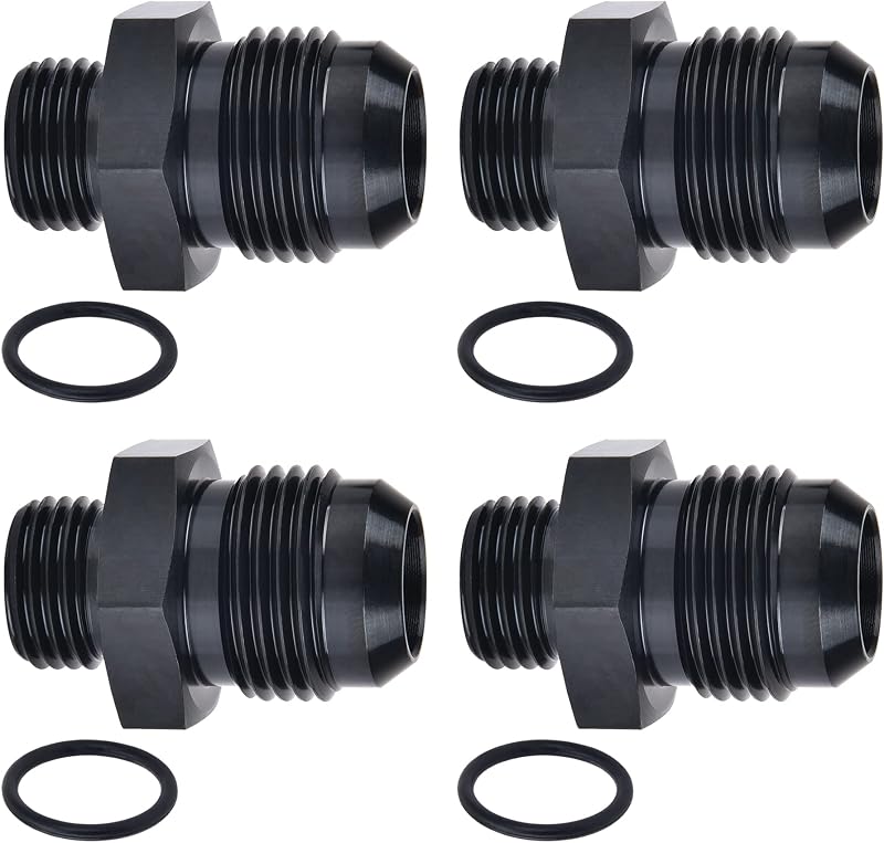 Adaptador de conexão 8AN para AN6 ORB macho EVIL ENERGY em alumínio – Kit com 4 unidades