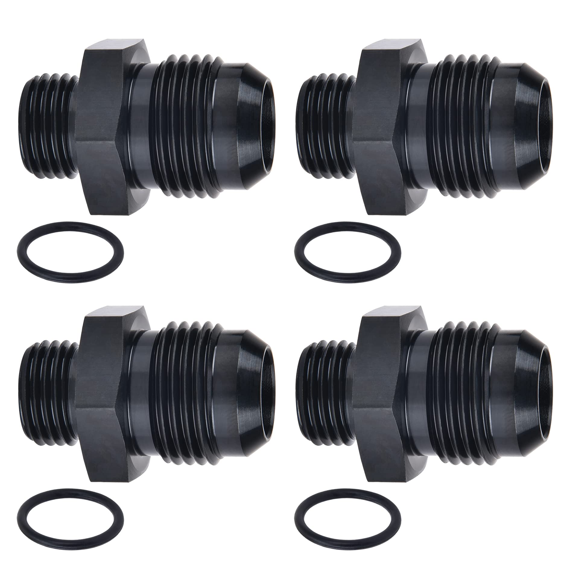 EVIL ENERGY 8AN Flare to AN6 ORB Male O-Ring 4PCS Fitting Adapter 4PCS
