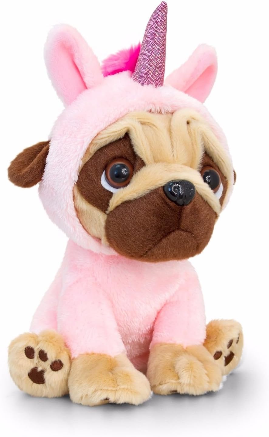 Keel Toys Pugsley 20cm Unicorn Pug Dog, Assorted