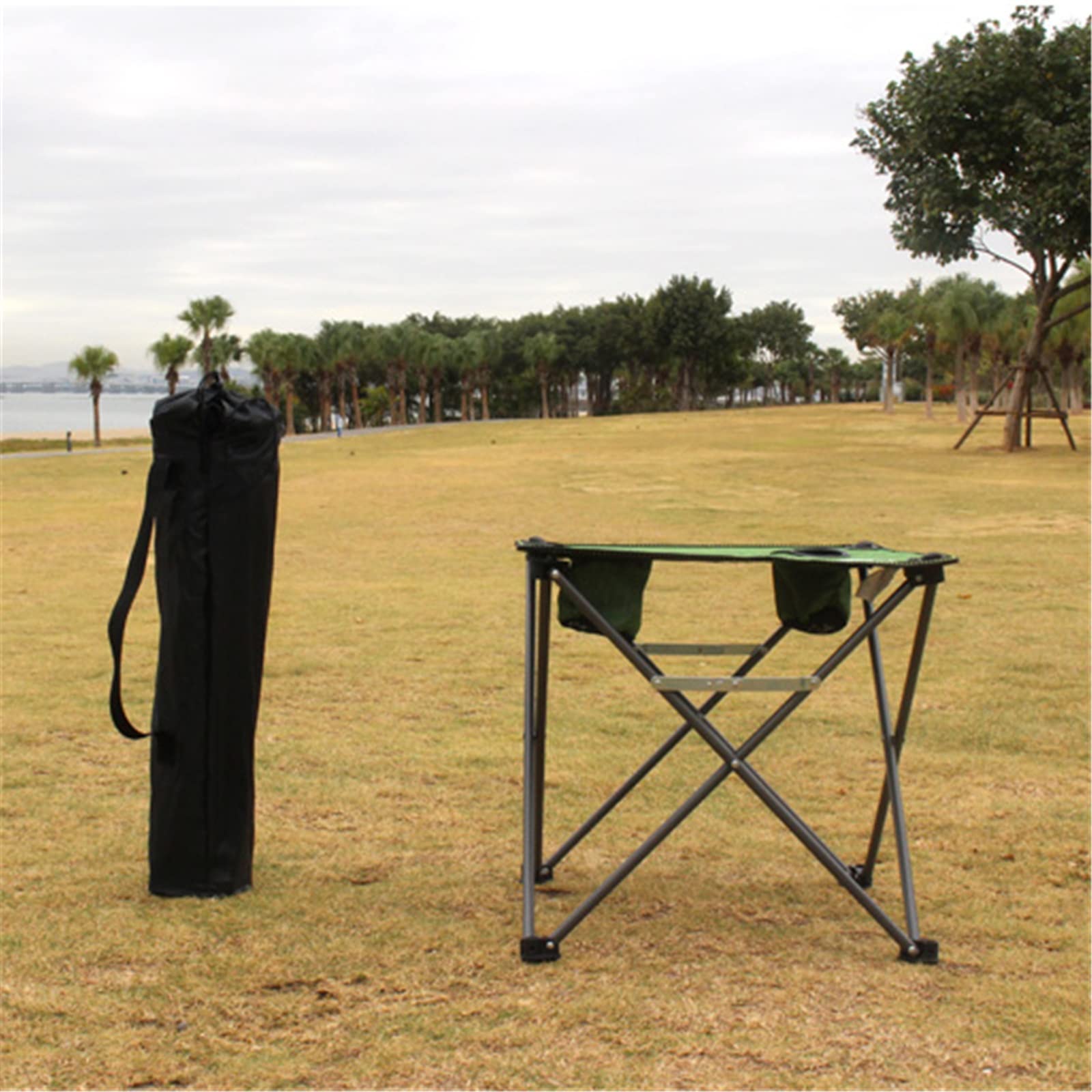 Table Pliante Table de Pique-Nique Portable Tables de Plage légères avec Porte-gobelet Tables de Camping Pliables pour l'extérieur Barbecue et pêche Table de Camping Pliante Portable