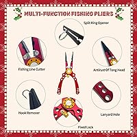 Vista 2 de XBLACK Kit de herramientas de pesca, alicates de pesca, pinza de pescado, báscula de pesca, herramientas de agarre de pescado, equipo de pesca