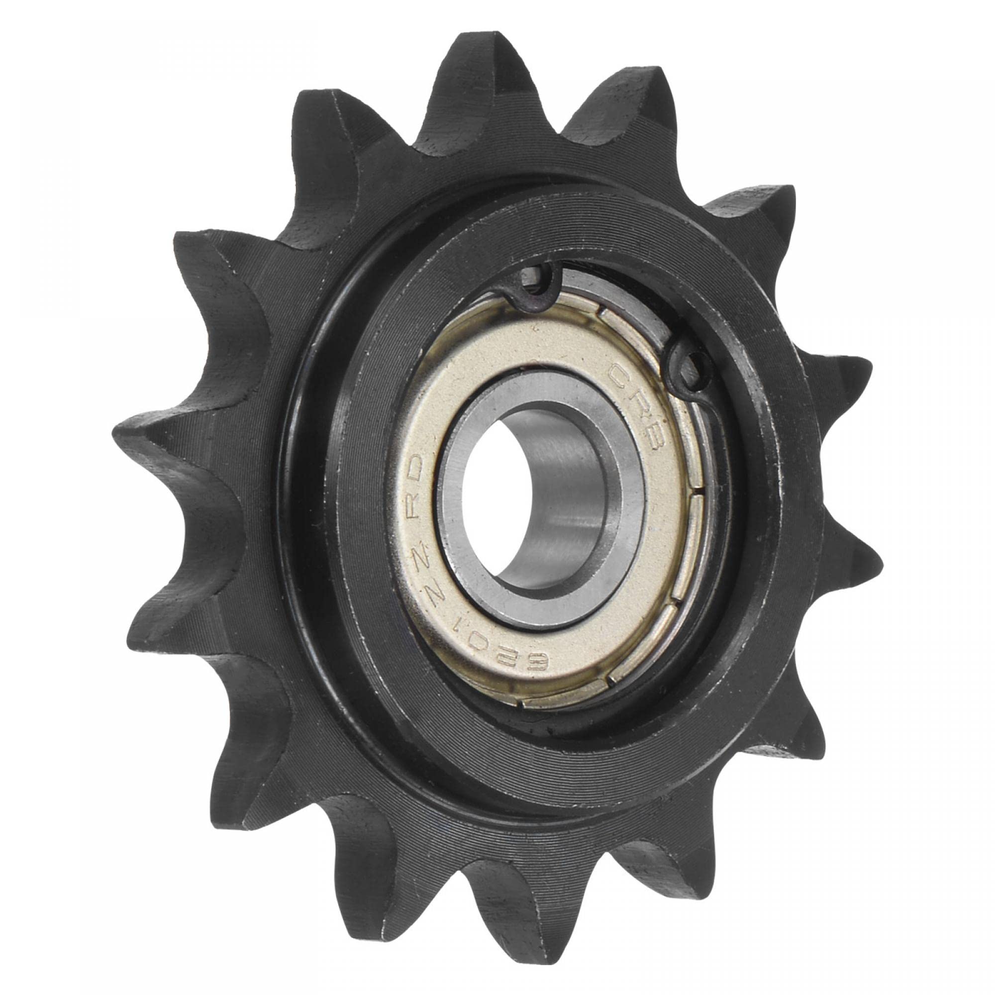 uxcell #40 Chain Idler Sprocket, 12mm Bore 1/2" Pitch 13 Tooth Tensioner, Black Oxide Finished C45 Carbon Steel with Insert Single Bearing for ISO 08A Chains — Amazon image 8