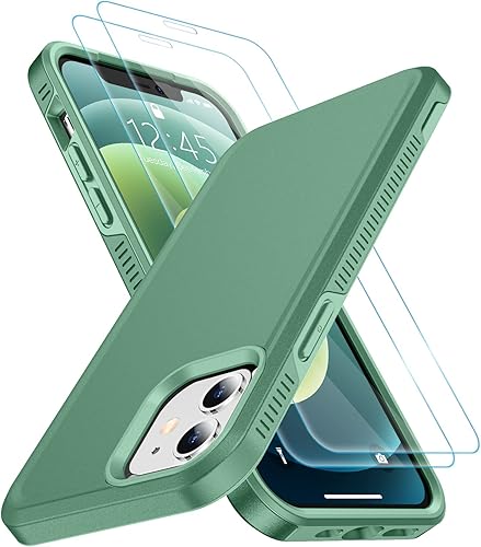 Miniatura 1 de SPIDERCASE Funda diseñada para iPhone 12iPhone 12 Pro, protección contra caídas de grado militar de 10 pies, con 2 protectores de pantalla de vidrio