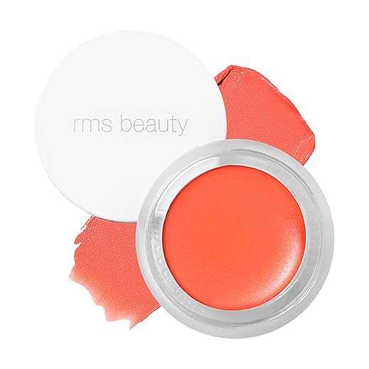 RMS Beauty Lip2Cheek - Organic Multi-Tasking Cream Makeup Provides Natural Skin Tint as Blush, Lip & Cheek Stain, Lipstick - Smile (0.17 Ounce)
