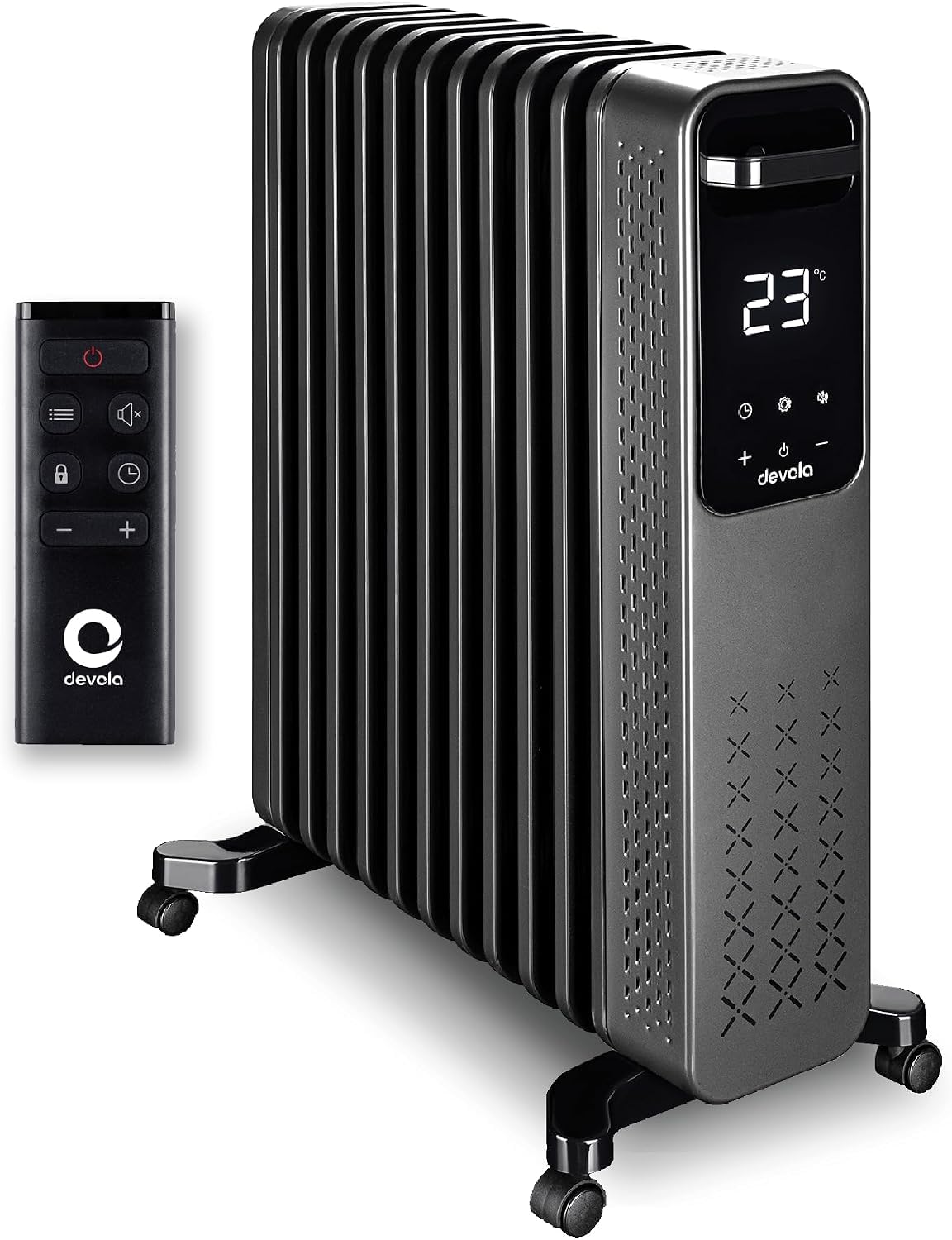 Devola 2.5KW Oil Filled Radiator, With 11 High-Performance M shaped Fins