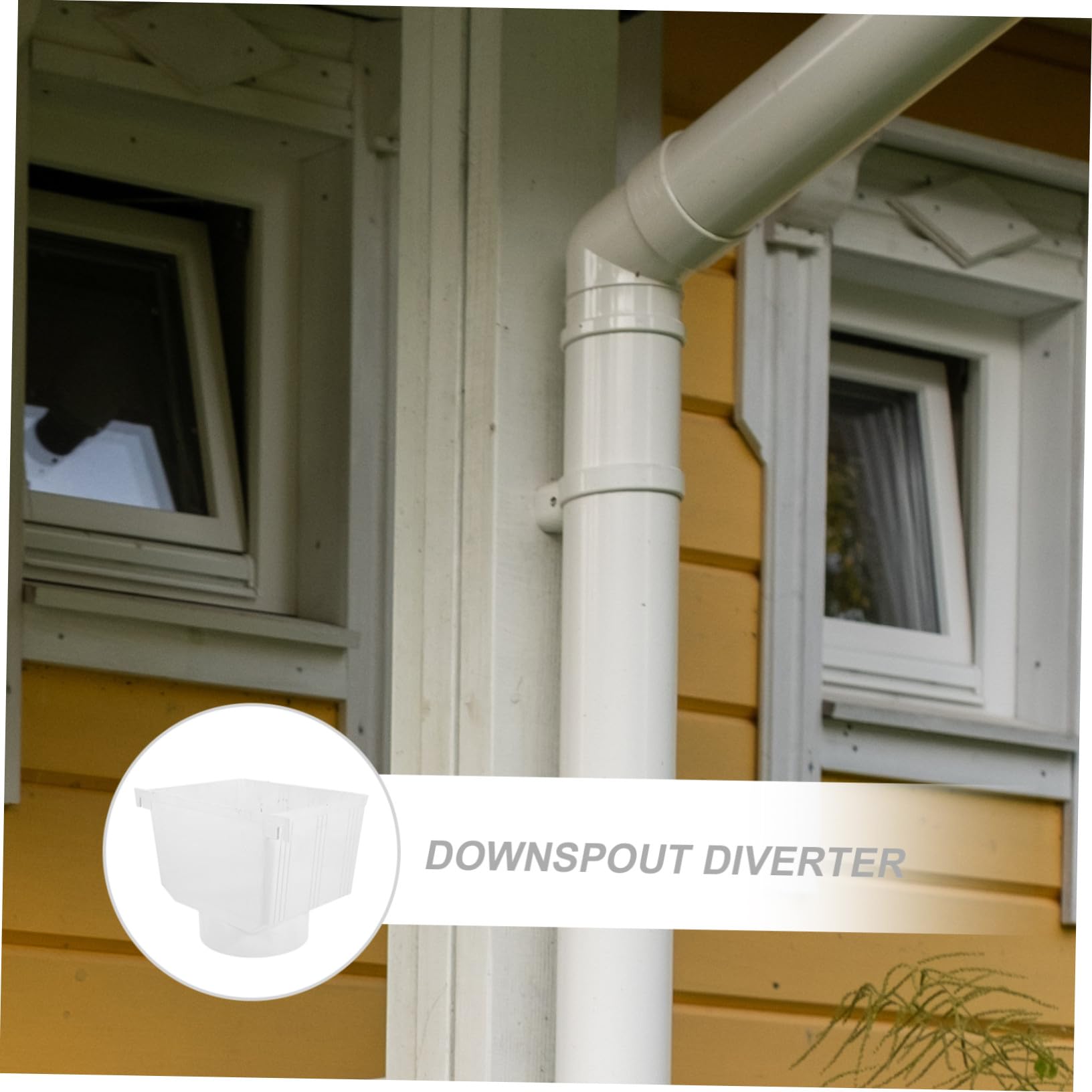 Desviador de Lluvia para Bajante de Canalón PVC Blanco 1 Pieza
