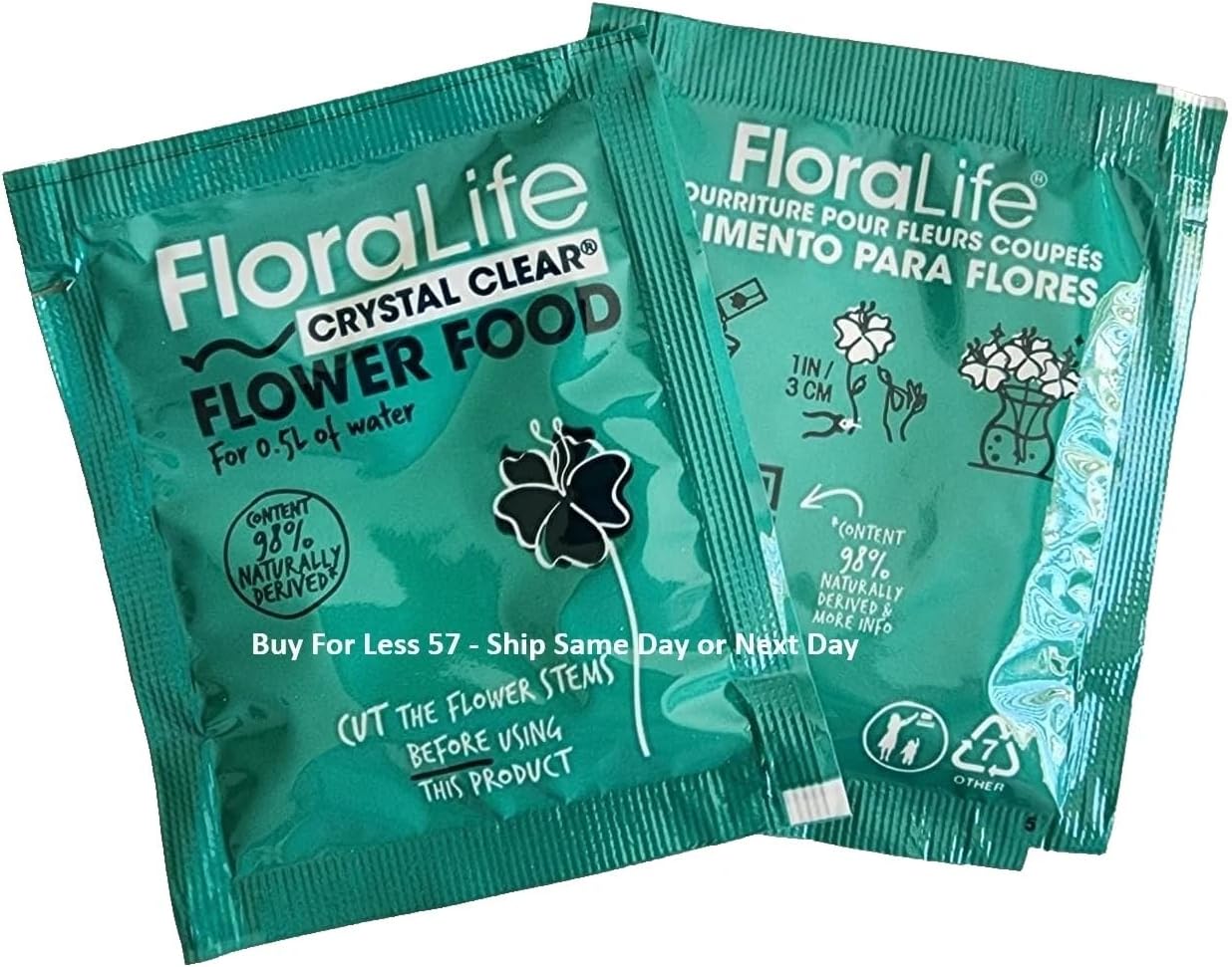 Cut Flower Food Floralife Crystal Clear 200 powdered packets 2.2 Lbs