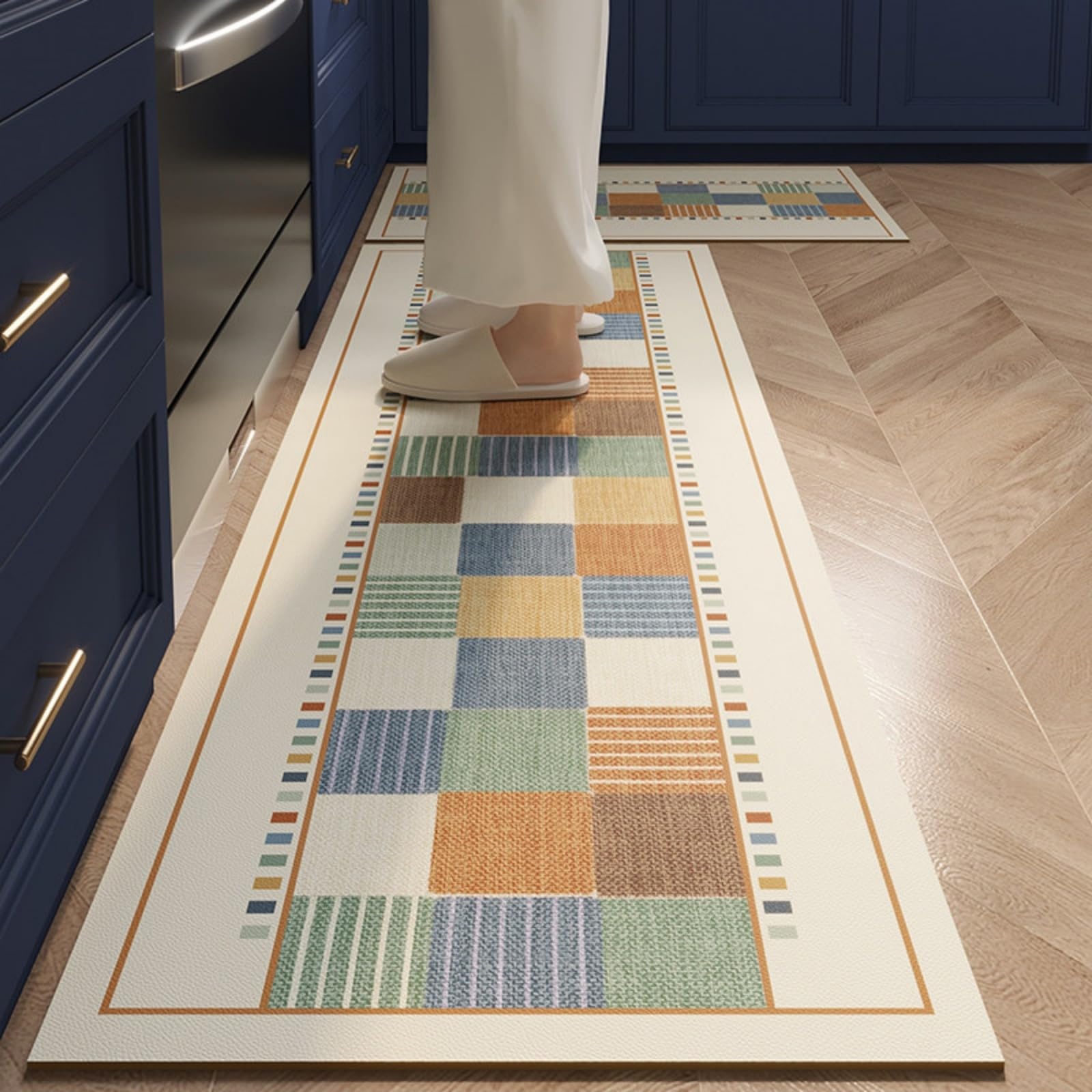Alfombra cocina 40x60cm antideslizante y lavable con acabado de cuero vinílico