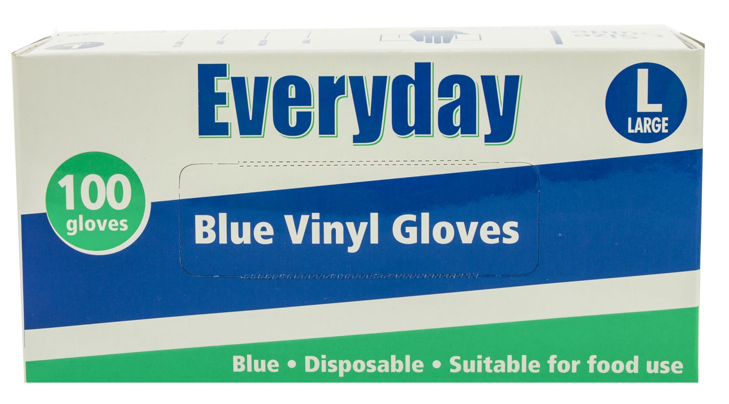 EVERYDAYBlue Vinyl Gloves, Powdered
