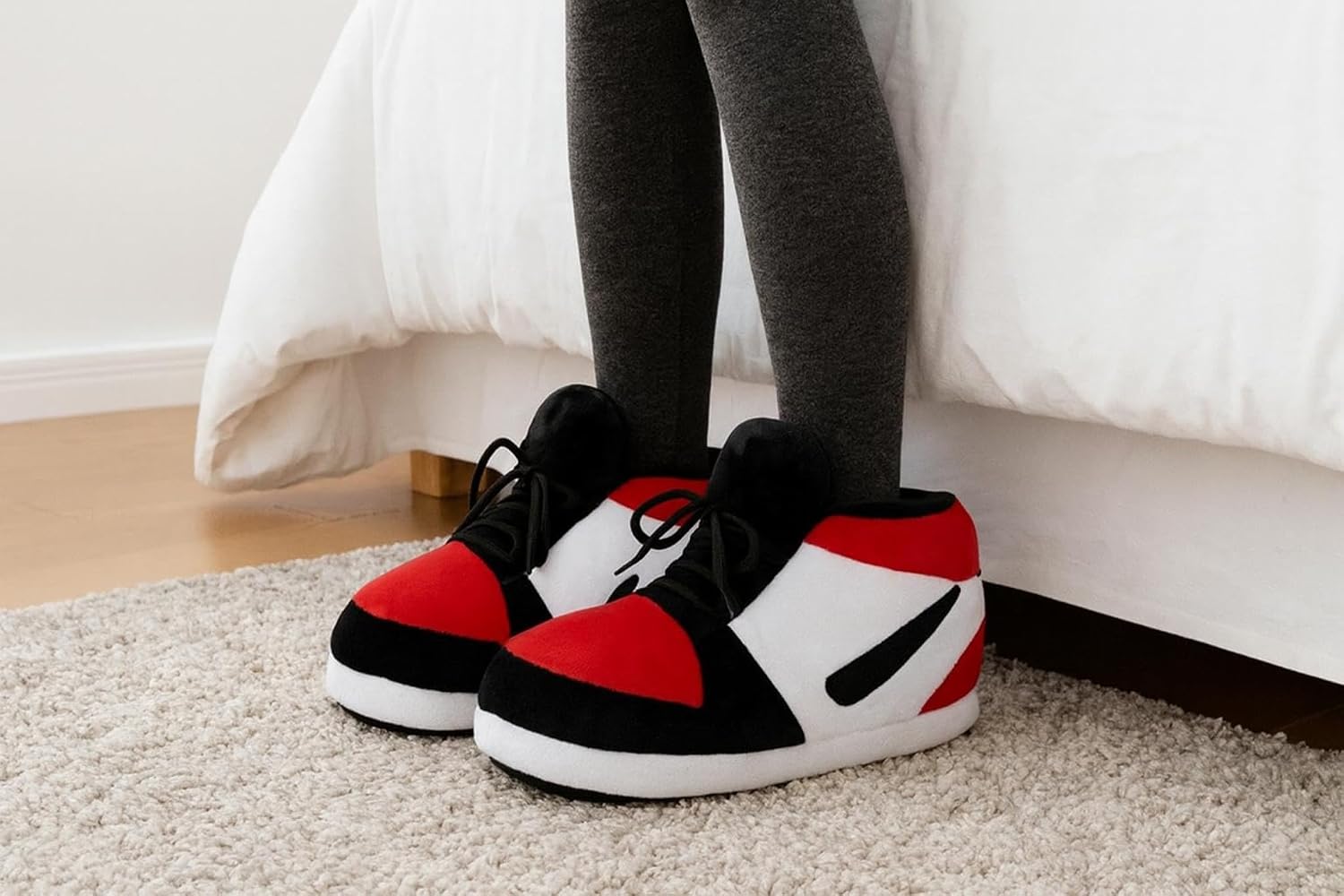Warm Sneaker Slippers Anti Slip Soft Comfy House Shoes Plush Fuzzy Slide One Size Fits Most Bigfoot Novelty Gift Slipper image 5