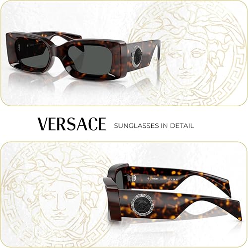 Miniatura 5 de Versace VE4474U - Lentes de sol rectangulares para hombre y mujer + paquete con kit de gafas de diseño iWear de cortesía