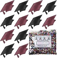 Vista 86 de Confeti Grad Cap Negro, Púrpura Combo - 2 bolsas de media onza (1 oz) (8400/8412)