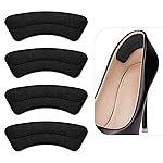 Heel Grips Liner, Cushions Heel Pads Insert Prevent Too Big, Slipping, Blisters, Filler for Loose Shoe Fit (Black)