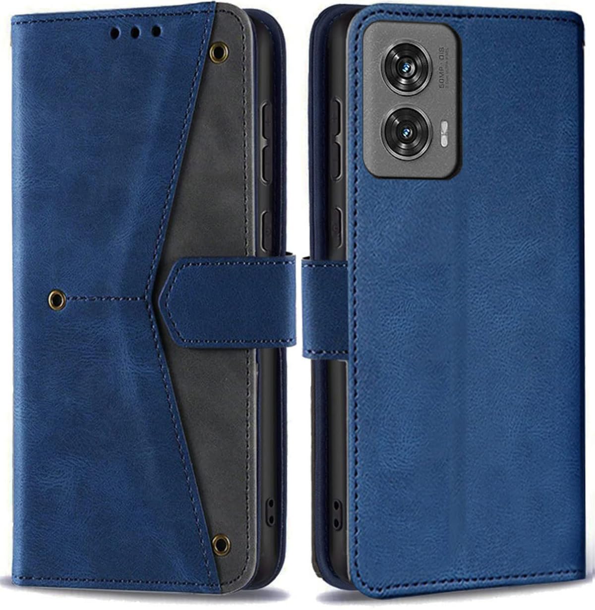 GoldKart Flip Back Cover Case for Motorola Edge 50 Fusion 5G | Dual-Color Leather Finish | Inbuilt Stand & Pockets | Flip Cover for Motorola Edge 50 Fusion 5G (Faux Leather, Blue) (B0D8YQJRWB) Amazon Price History, Amazon Price Tracker