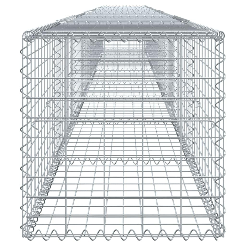 Gabione mit Deckel 800x50x50 cm Metall Steinkorb | Stabiler Steinkorb für den Garten und Außenbereich. Einfacher Aufbau dank Spiralverbindungen ohne Werkzeug.