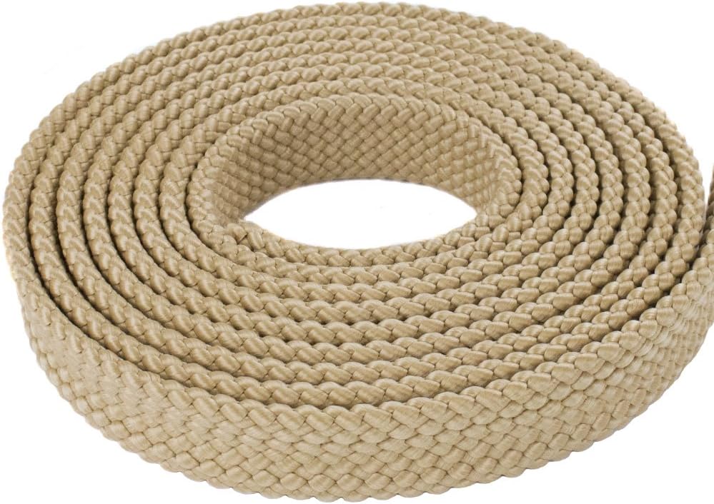 Tan, 10 Feet, 1 Inch PolyPro Rope - Flat Hollow Braid