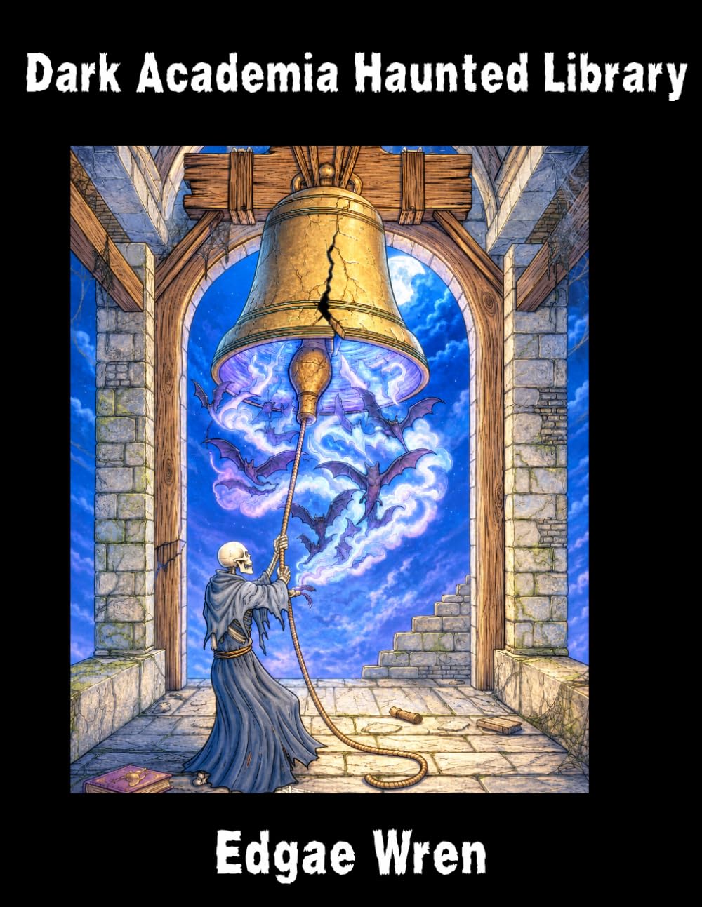 Dark Academia Haunted Library: A Gothic Coloring Book of Enchanted Libraries, Haunted Bookshelves, Candlelit Studies, and Mysterious Shadowed RoomsE