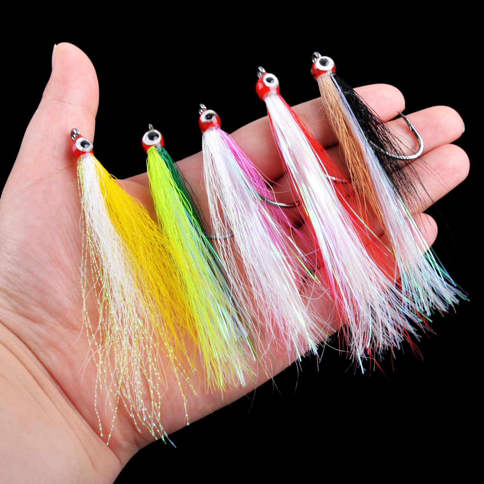 Clouser Minnow Fly Fishing Flies Salmon Trout Steelhead Jig Hooks Saltwater Flies Sea Bass Striper Flounder Fly Fishing Lures