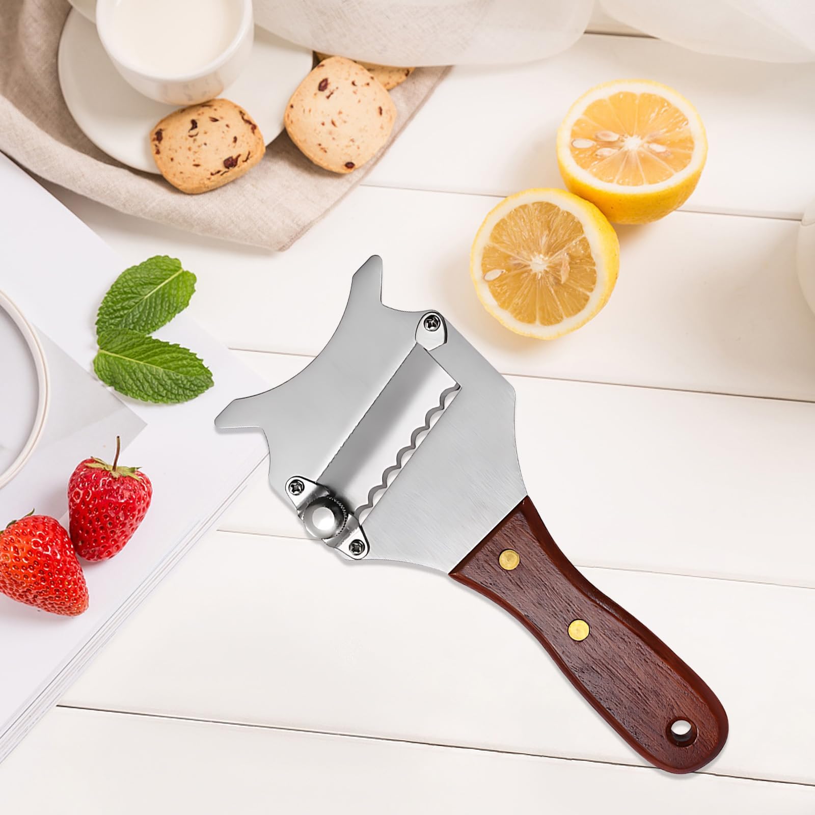 Einstellbare Trüffelhobel mit Holzgriff, 1 Stück Käsehobels, Edelstahl Trüffel Käsehobel, Schokoladenwickler-Werkzeug, Profi Käsehobel für Zuhause, Küche, Restaurant